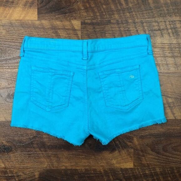 Rag & Bone JEAN Turquoise Cut Off shorts - Picture 2 of 4
